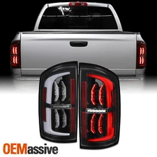 For 2007-2008 Dodge Ram 1500 07-09 2500 3500 LED Black Clear Tail Lights Pair