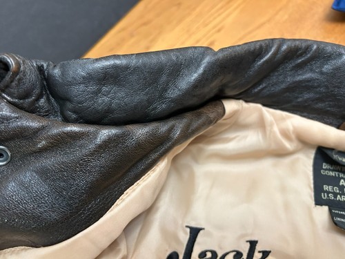 ✰ SACK TIME Nose Art ✰ AVIREX Replica A-2 Leather Flight/”Bomber” Jacket ✰ XL VG - Picture 17 of 24