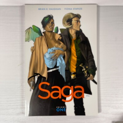 Saga Set Volume 1-6 Brian Vaughan Fiona Staples Graphic Novel