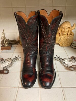 Lucchese ブラック ウエスタンブーツ 8 s-l400.jpg