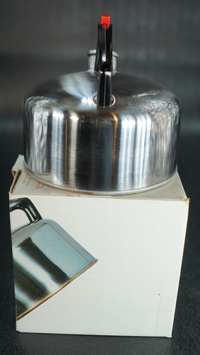 vtg. Wesley Intl Whistling Tea Kettle Copper Bottom 3.5 qts Korea Made NOS A3 - Picture 2 of 12
