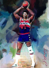 Wes Unseld 2020 Artist Signed Limited Edition Basketball Card 46 of 50