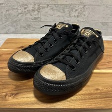 Converse Chuck Taylor All Star Low Top Shoes Black / Copper Glitter Women's Sz 8