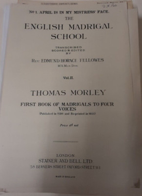 Thomas Morley / April is in my mistress face