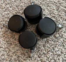 Office Desk Chair 2 inch Replacement Wheels Casters Plastic Lot of 4