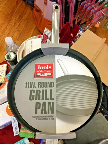 Tools of the Trade Hard Anodized Non Stick 11 inch Round Grill Pan
