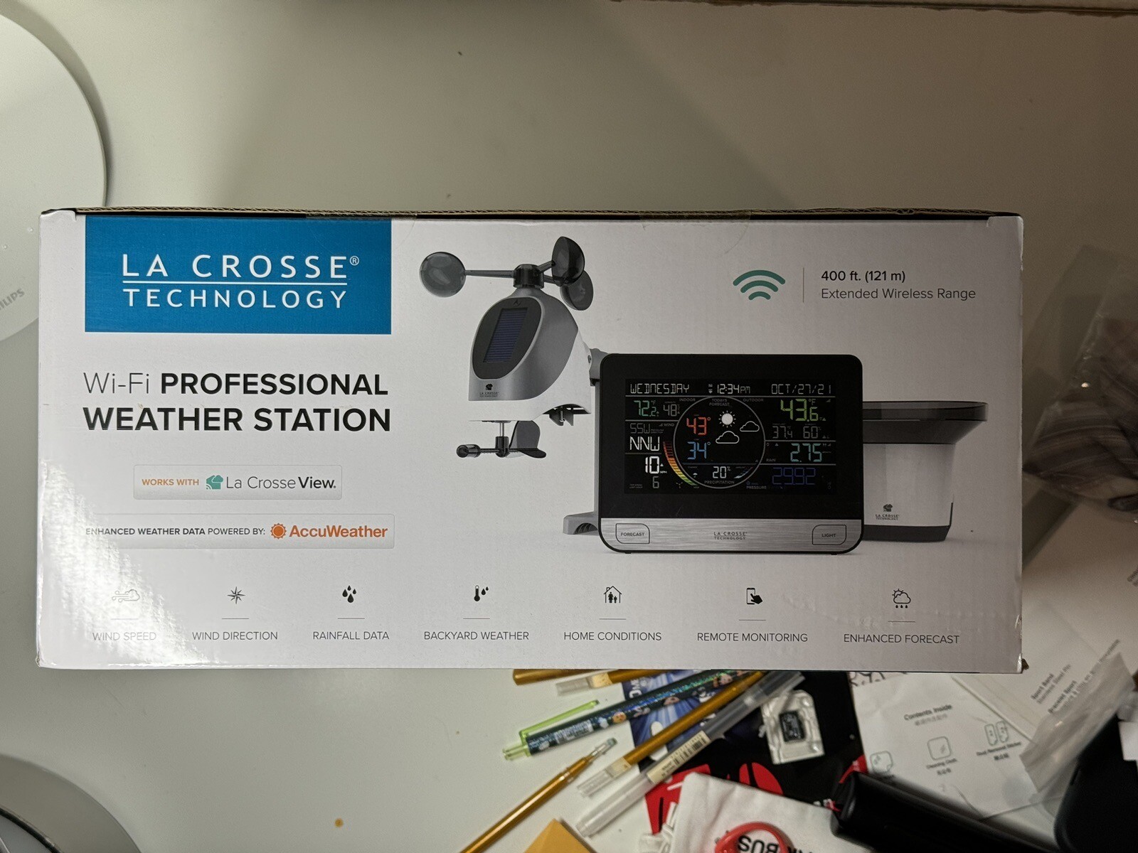 La Crosse Technology V61 Portable Weather Station Black 757456075334