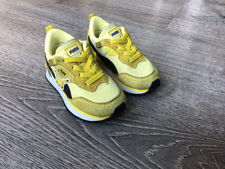 Puma X Pokémon Pikachu Collab Size 5.5C (Toddler) Yellow Sneakers 387818-01 - Image 2 of 4