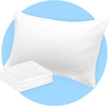 Pillow Cases Standard Size White Pillow Cases Set of 4 Cotton Blend 200 TC Soft