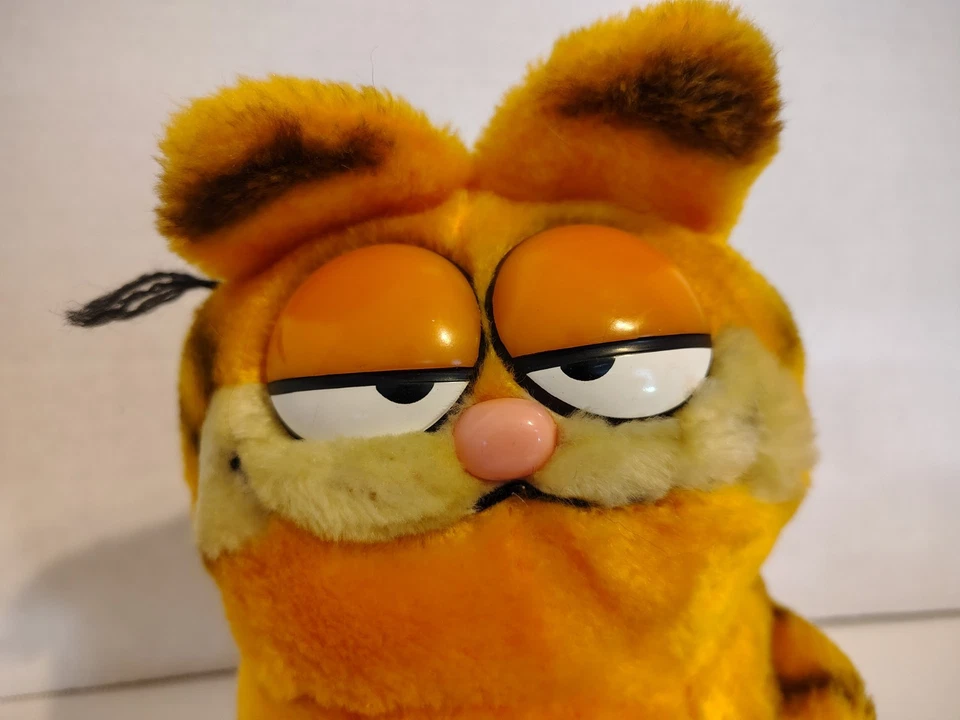 Garfield & Odie Dakin Plush Lot with Kat's Meow Wind Up Hopper Toy Vintage 80's - Image 3 of 4