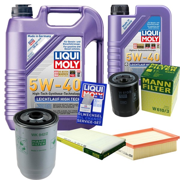Inspektionskit Filter Liqui Moly ÖL 6L 5W-40 FüR Opel Combo 71_ 1.7 D Corsa B-image