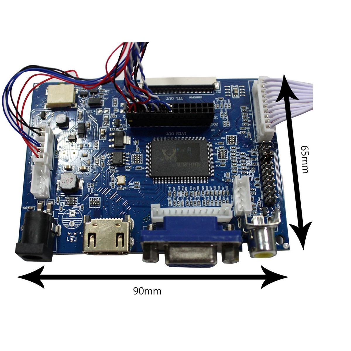 RTD2660H VGA AV LCD Controller Board For 40Pin LVDS 1366x768 LCD