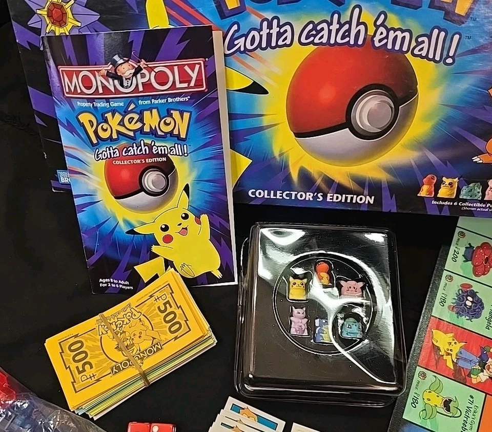 VIntage 1999 Pokemon Monopoly Collectors Edition Hasbro - Complete - Image 4 of 4