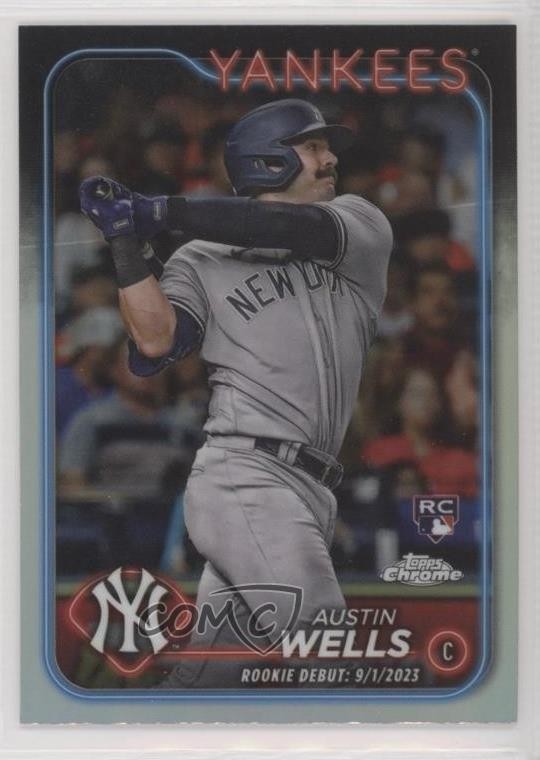 2024 Topps Chrome Update Debut Refractor Austin Wells #USC197 Rookie RC 19yg