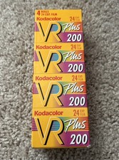 Kodak Kodacolor VR Plus 200/24 Color Print 36mm Film 4 Rolls Sealed Exp. 02/2005
