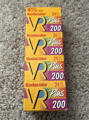 Kodak Kodacolor VR Plus 200/24 Color Print 36mm Film 4 Rolls Sealed Exp. 02/2005