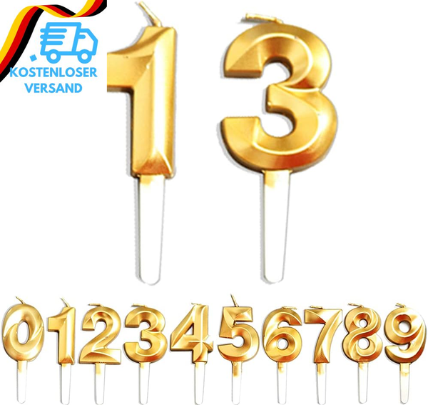Geburtstag Kerzen, 13Th/31Th Geburtstag Gold Nummer Geburtstagskuchen Kerzen, Ku-image