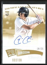 Garin Cecchini 2014 Panini Classics Significant Signatures Gold RC Auto /25 #87