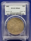 1882 $1 Morgan Silver Dollar - Beautiful Rainbow Toning On Obverse