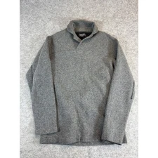 Vintage Ibex Sweater Mens Medium Wool Split Collar Minimalist Cozy Warm Pullover