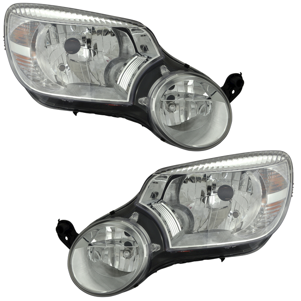 Scheinwerfer Set FüR Skoda Yeti 5L 2009-2013 H4 Halogen Ohne Nebelscheinwerfer-image