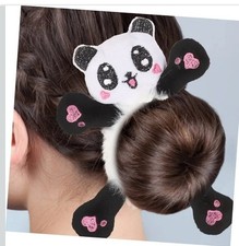 Plush Panda Hair Tie Scrunchie Fluffy Soft Decorative Hair Accessory
