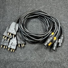 Stage Pin Male to Powercon True1 Female Adapter 6ft Cable Lot Of 5 Stagepin