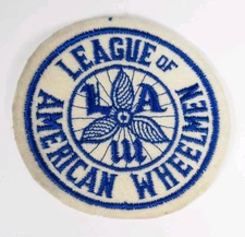 Vintage LAW Patch League of American Wheelmen Felt Embroidered Cycling