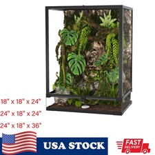 34/45/67 Gallon Reptile Tall Glass Terrarium, Toughened Glass, Double Hinge Door