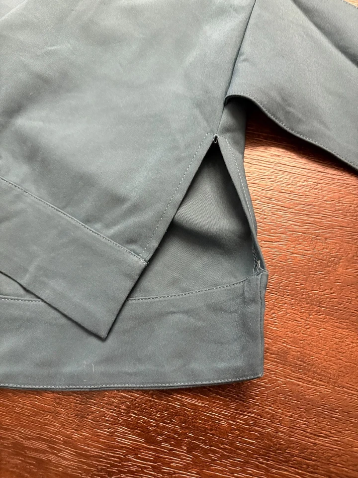 Top Melissa McCarthy Seven7 verde azulado manga 3/4 lazo cintura talla 1X Foto 4 de 4