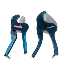 Channellock 1-5/8" 42mm PVC Cutter & Husky Large Ratchet Pipe Cutter Set, 2 Pcs