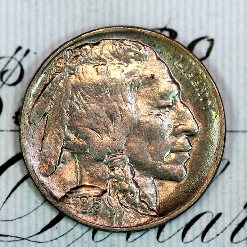 * 1915-D * SOLID+ GEM BU MS BUFFALO NICKEL * FROM ORIGINAL COLLECTION
