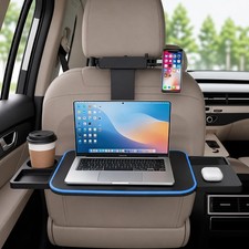 Large Car Tray Table for Back Seat with Adjustable Height Foldable Car Desk...