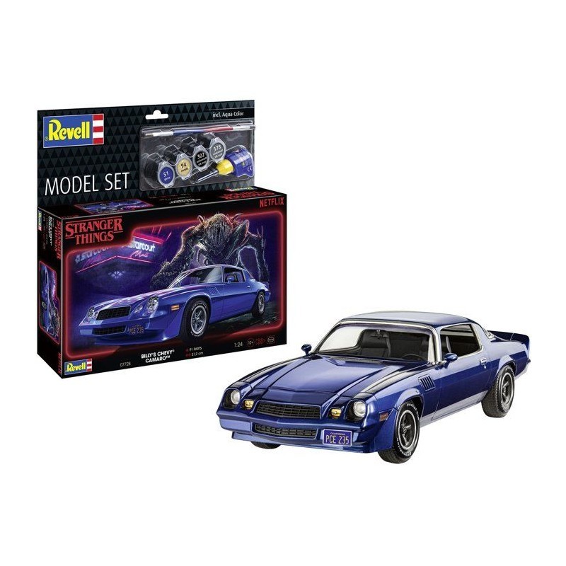 Maquette de voiture Billy's Chevy Camaro Revell Stranger Things au 1/25