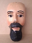 Rare vintage mexican dance mask. Saint Joseph mask. Kurpites dance