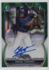 2023 Bowman Chrome Prospect Green Lava Refractor 7/99 Miguel Tamares Auto 0c6