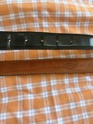 Tod's Dark Brown Leather Belt 110cm Made In Italy Silver Buckle — photo 5