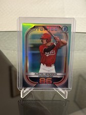 2020 Bowman #BTP-86 Austin Hendrick Scouts Top 100 AQUA Refractor 117/125