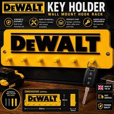 DeWalt  Key Holder Wall Rack Tool Style Hook Hanger Workshop Storage Keys