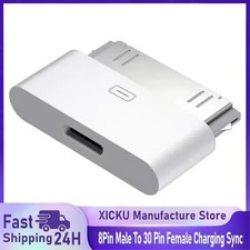 Lighting 8Pin Male to 30Pin Female Adapter Charging Sync Converter for iPhone
