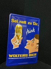 Sei nett zu dir - trink Wolters Bier - Blechschild -  - Metallschild 20x30 cm