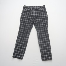 Old Navy Womens Pixie High Rise Dress Pants Size 8 Black Check Print Work Career