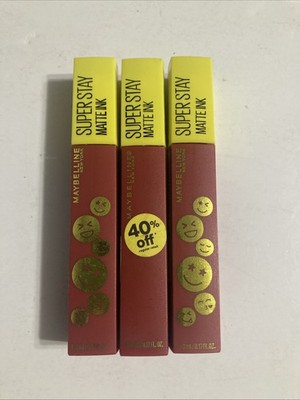 Lot (3) Maybelline Super Stay Matte Ink Liquid Lipstick 455 Harmonizer
