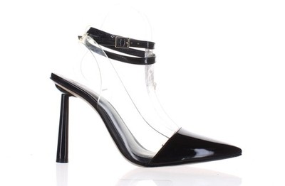 JLO by Jennifer Lopez Womens Calea Clear Ankle Strap Heels Size 9 (7824693)