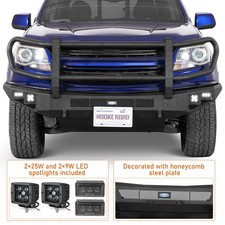 Full Underbody Armor Front Bumper For 2015-2020 Chevy Colorado W Skid Plate