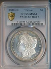 1880-CC MORGAN SILVER DOLLAR VAM 5 8/7 HIGH 7 **PCGS CERTIFIED MS 64**