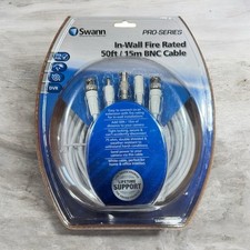 Swann SWPRO-15MFRC Pro-Series In-wall Fire Rated 50ft/15m BNC Cable - NEW