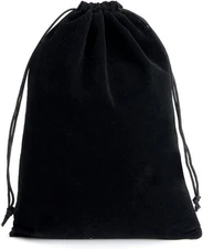 LYSXP Black Velvet bags With Drawstring 10pcs 8x12 Inch Jewelry 10 Pcs 