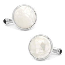 Sterling Mosaic Mother of Pearl Cufflinks