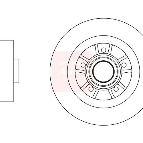 Renault Scenic Ii 2003-2010 Bremsscheibe Hinten (Einzel) Apec DSK2824-image